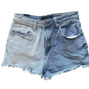 Almost Famous Blue Jean Shorts Distressed Cut-Off Style